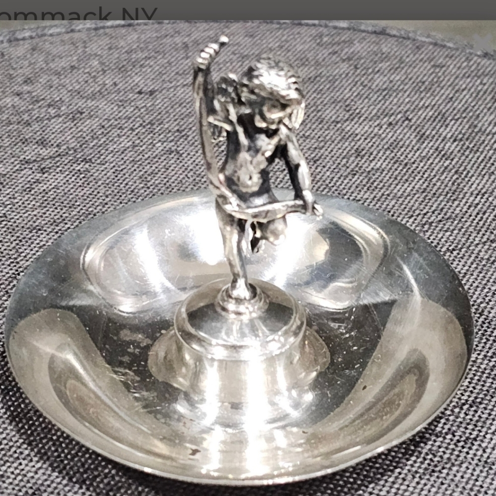 Tiffany & Co Sterling Silver Cherub Ring / Trinket Dish